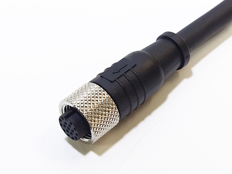 M12 A CODE 17P SOCKET  INDUSTRIAL WATERPROOF CABLE SENSOR CONNECTOR