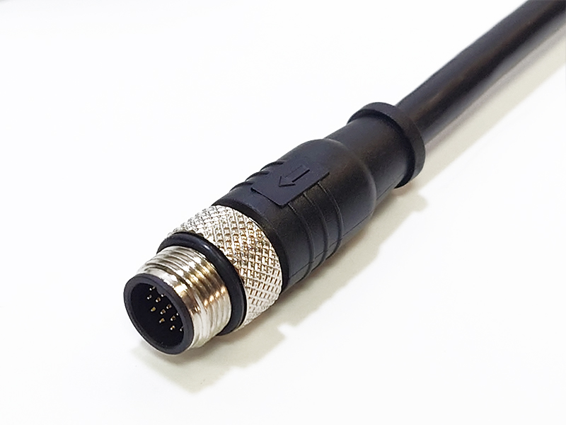 M12 A CODE 17P PLUG  INDUSTRIAL WATERPROOF CABLE SENSOR CONNECTOR