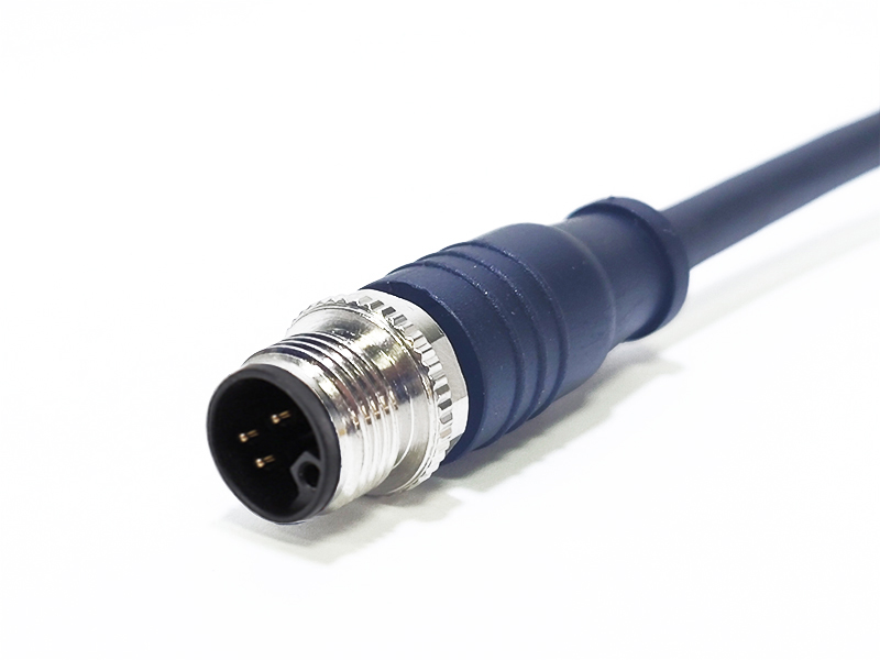 M12 L CODE MALE 4+PE PLUG INDUSTRIAL WATERPROOF CABLE POWER CONNECTOR