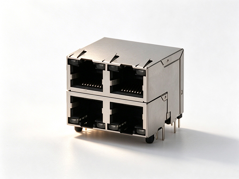 RJ45 JACK 4PORT SOCKET NETWORK INTERFACE I/O CONNECTOR DIP