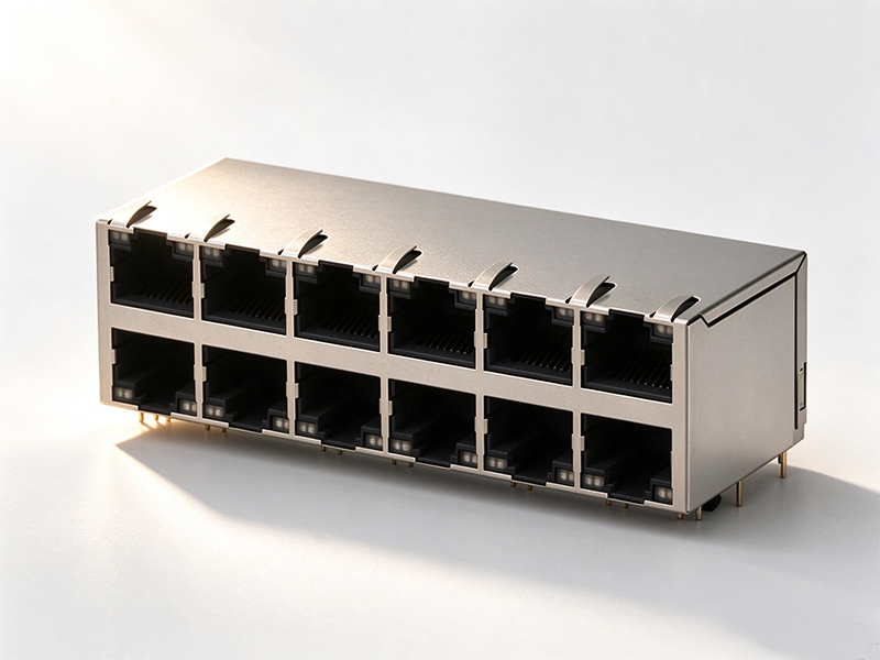 RJ45 JACK 12PORT SOCKET NETWORK INTERFACE I/O CONNECTOR DIP