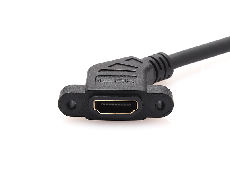 STANDARD HDMI SOCKET PANEL MOUNT PRE-MOLDED CABLE ASSEMBLY - YAMETER