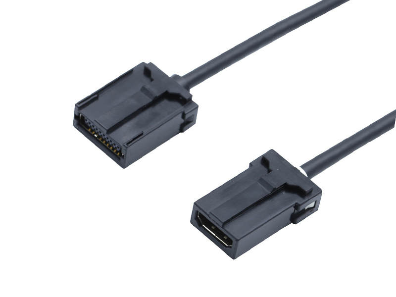 IO HDMI E TYPE CABLE ASSEMBLY HIGH SPEED AUTOMOTIVE VIDEO SIGNAL TRANSMISSION ROBOT DISPLAY ADAPTER CABLE