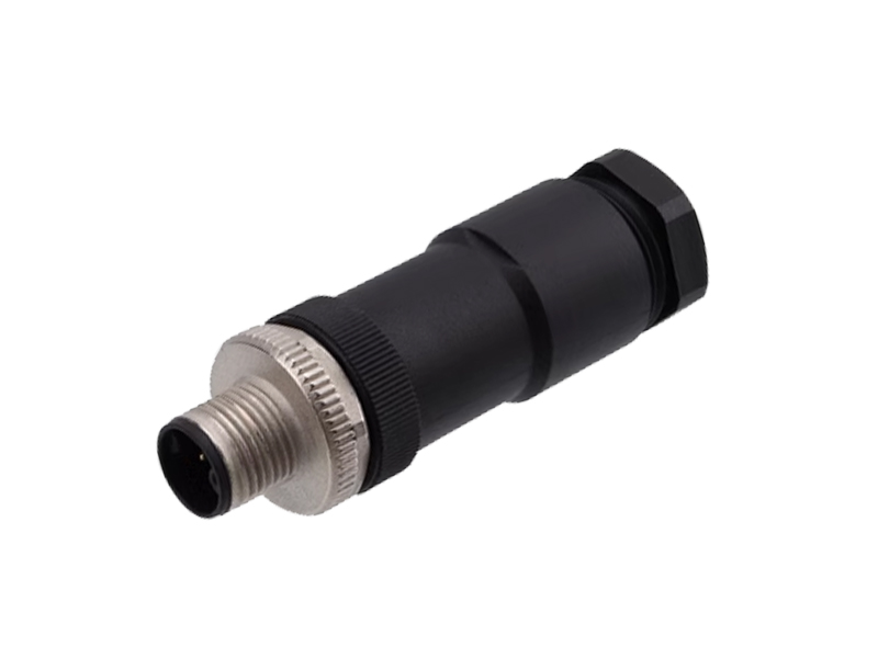 M12 POWER CONNECTOR K CODE FIELD INSTALLATION PLUG STRAIGHT