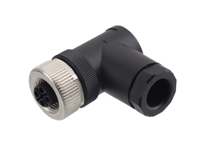 M12 POWER CONNECTOR S CODE FIELD INSTALLATION SOCKET ANGLE RIGHT