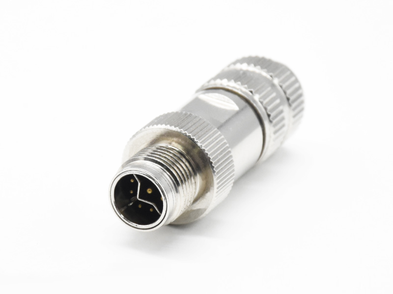 M12 X CODE ETHERNET METAL SHIELD WATERPROOF CIRCULAR CONNECTOR PLUG