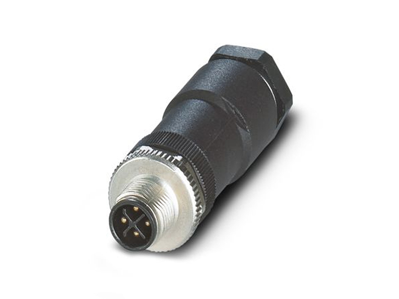 M12 POWER CONNECTOR S CODE FIELD INSTALLATION PLUG STRAIGHT