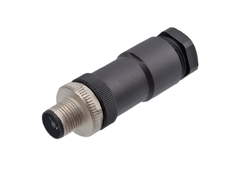 M12 POWER CONNECTOR T CODE FIELD INSTALLATION PLUG STRAIGHT