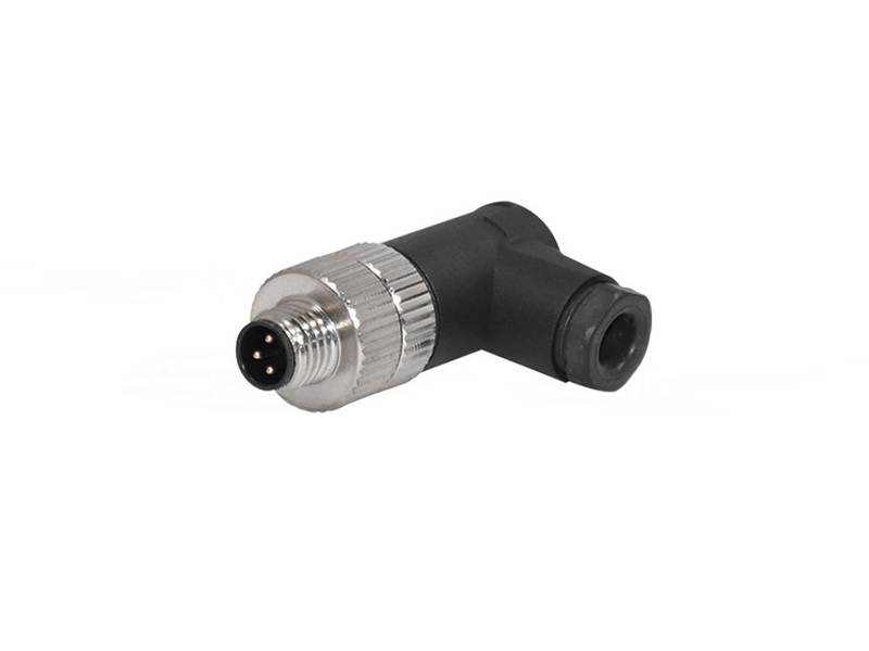 M8 SENSOR CONNECTOR FIELD INSTALLATION 4PIN PLUG ANGLE RIGHT