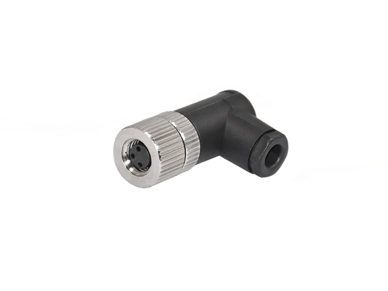 M8 SENSOR CONNECTOR FIELD INSTALLATION 4PIN SOCKET ANGLE RIGHT