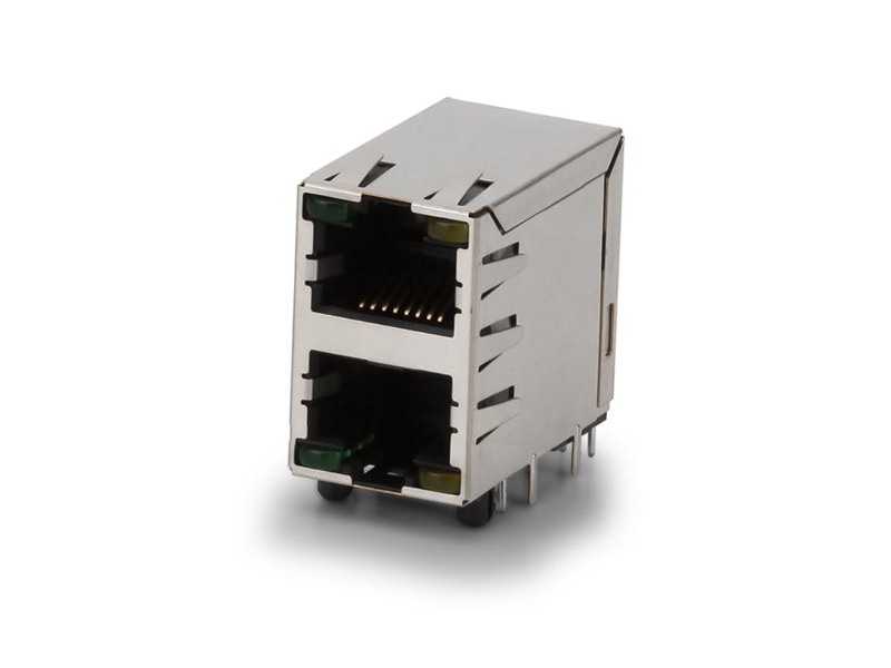 RJ45 JACK 1X2PORT SOCKET NETWORK INTERFACE I/O CONNECTOR DIP